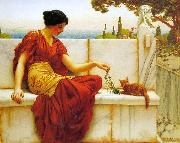 John William Godward The Tease Norge oil painting reproduction